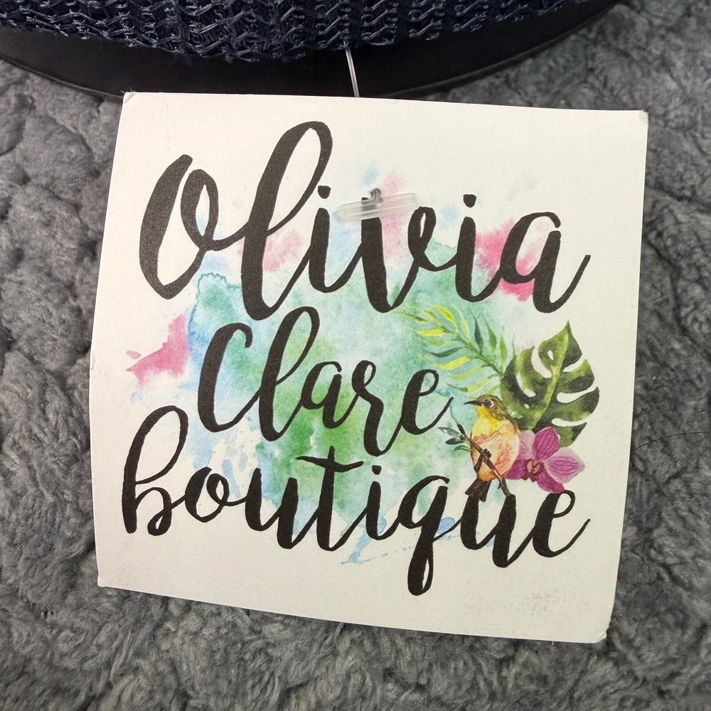 Oneloa Olivia Clare Boutique Big Island Hawaii Trucker Hat Navy Blue Snapback
